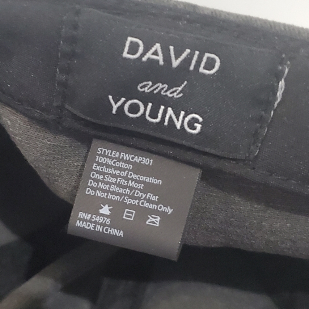 David and Young Black Washed Denim Baseball Hat Cap Peace Rainbow Pride … - Picture 11 of 12